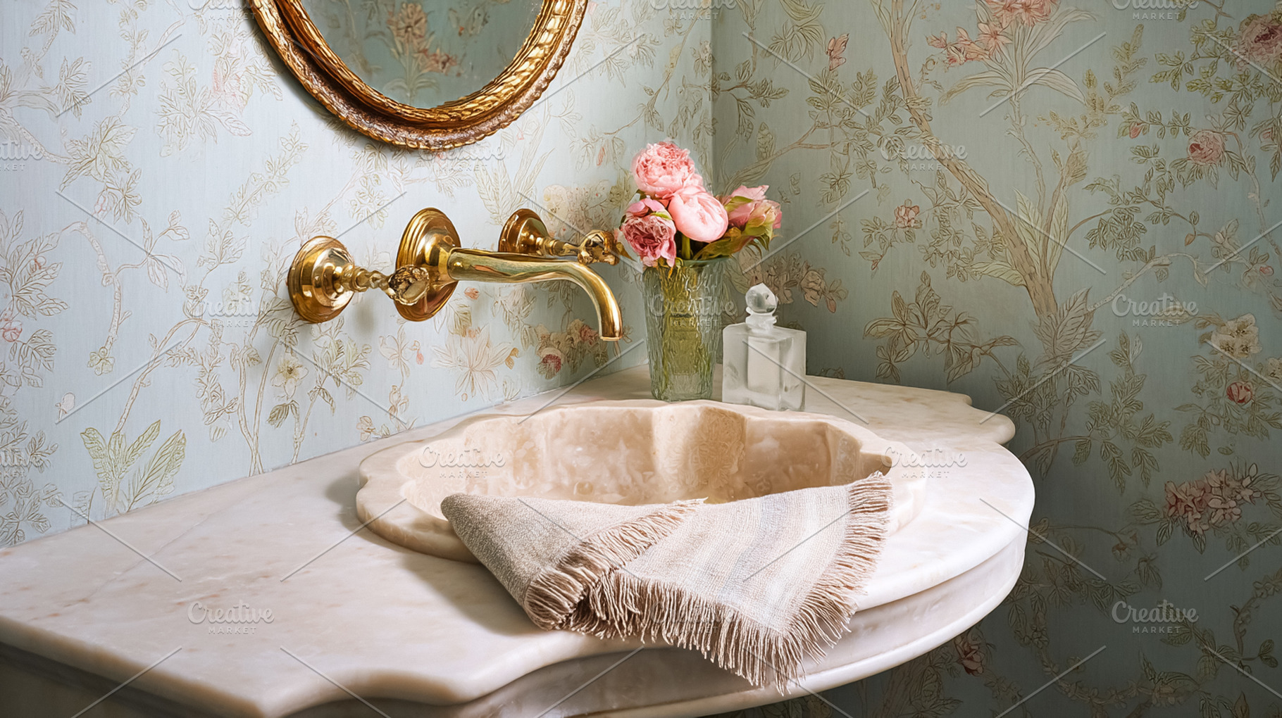 Elegant English country interior decor and design, with floral p, an Architecture Photo by Studio ANNA