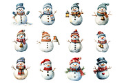 Christmas Snowman, an Illustration by Design Market (Thumbnail 2 of 3)