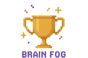 Pixelated golden trophy for Brain Fo, an Illustration by Dvoevnore photos