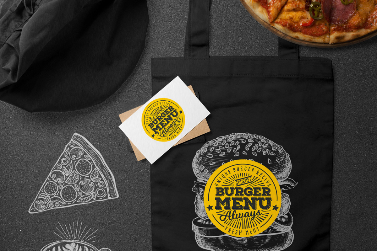 FREE! Trifold + Burger Menu Template, a Brochure Template by BarcelonaShop (Photo 4 of 5)