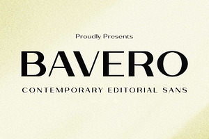 Bavero - Contemporary Sans Family