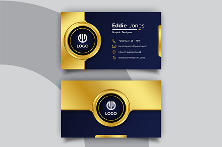 Luxury with circle business card, a Business Card Template by nicemorning