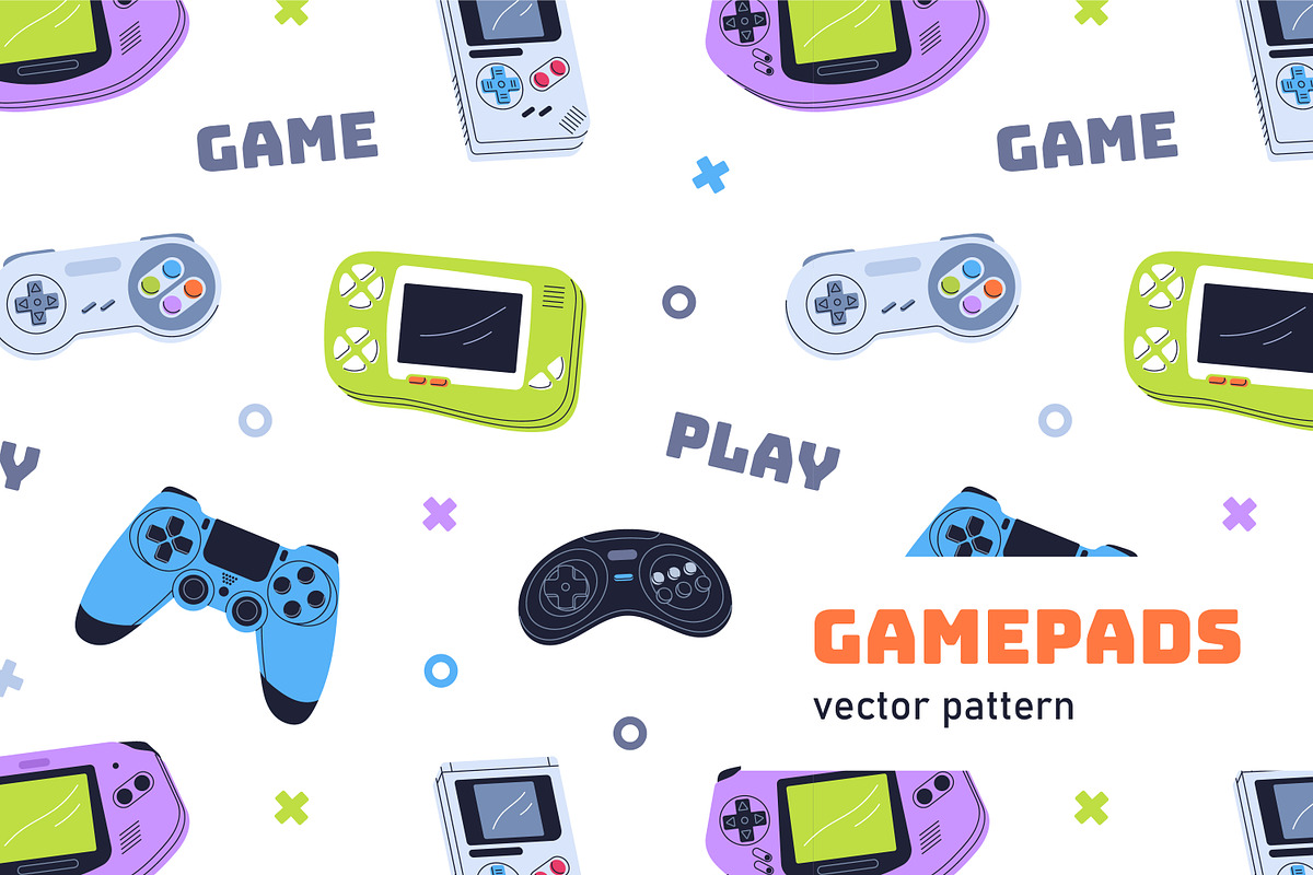 Game consoles, seamless pattern, a Pattern Graphic by Good Studio (Photo 1 of 5)