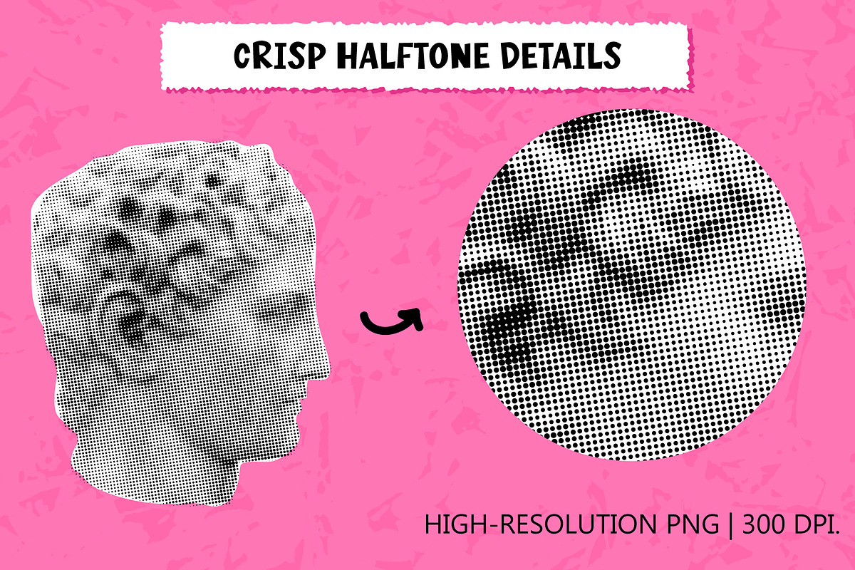 Halftone Mixed Media Collage Kit, an Object Graphic by Le.nart (Photo 6 of 7)