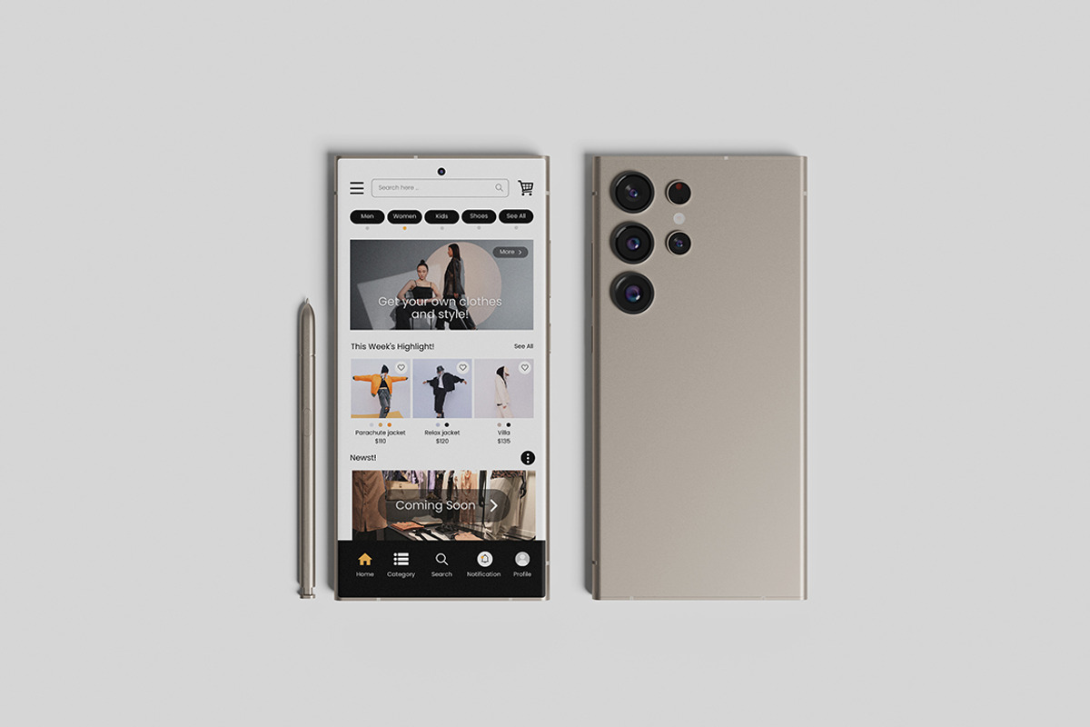 Samsung Galaxy S24 Ultra, an Android Mockup by Indah (Photo 4 of 8)
