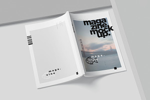 A4 Magazine Cover & Spread Mockups