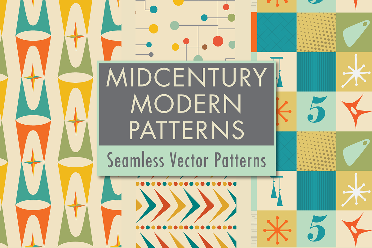 Mid-Century Modern Patterns: Decor, a Pattern Graphic by Pacific Modern Art (Photo 1 of 7)
