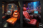 Cyberpunk Vehicle Interior Poster, a Background Graphic by Other Side Art (Thumbnail 4 of 5)