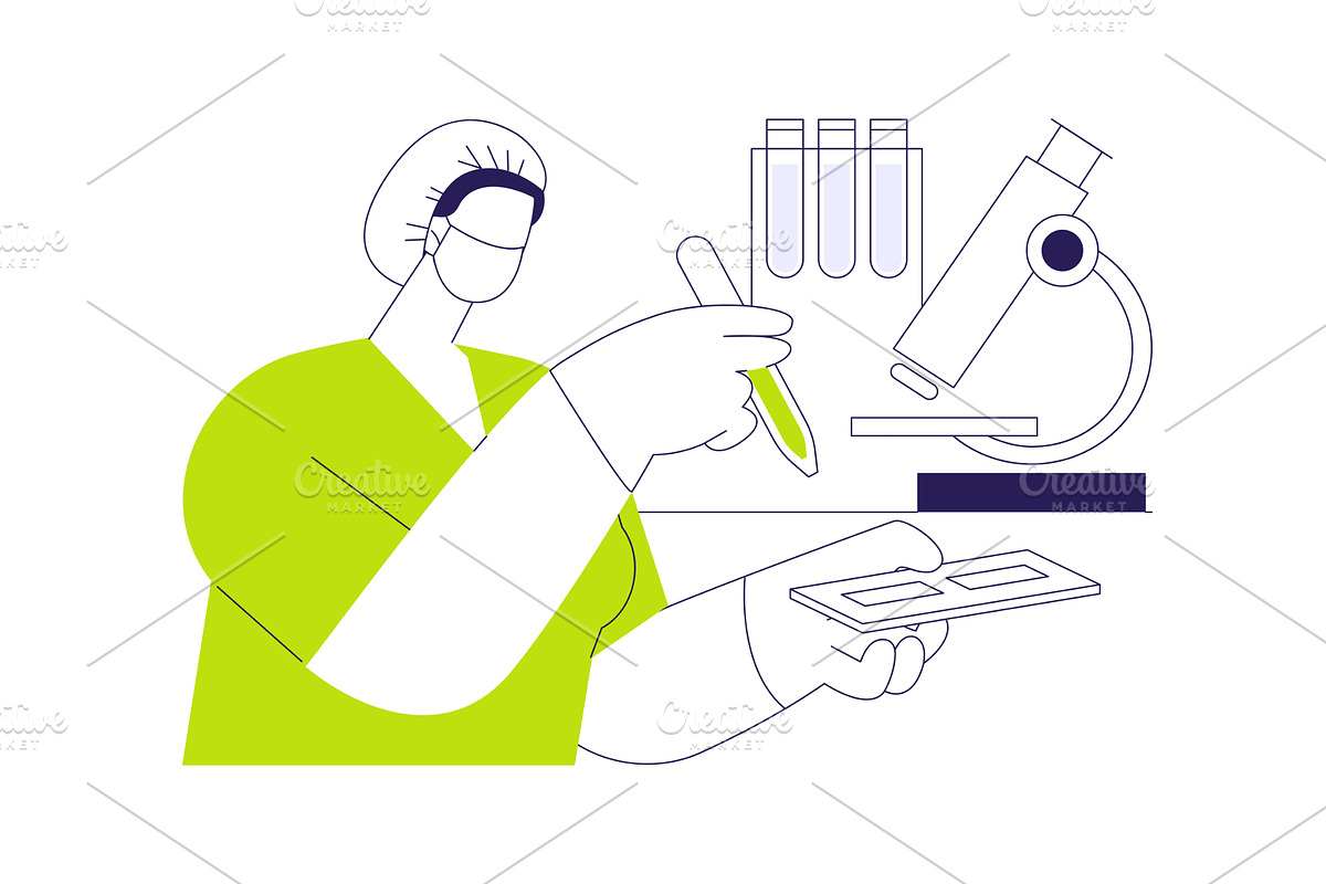 Virus antibody test abstract concept, a Healthcare Illustration by Visual Generation