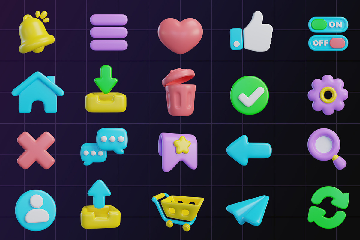Essential UI 3D Icons, an Object Graphic by Artnivora.Std (Photo 4 of 4)