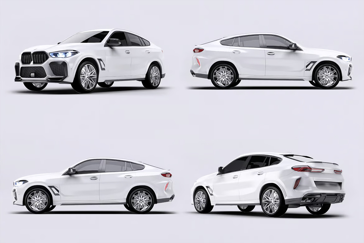 BMW X6 Car 4 Mockup, an Advertising Mockup by Se٧enStudio (Photo 2 of 7)
