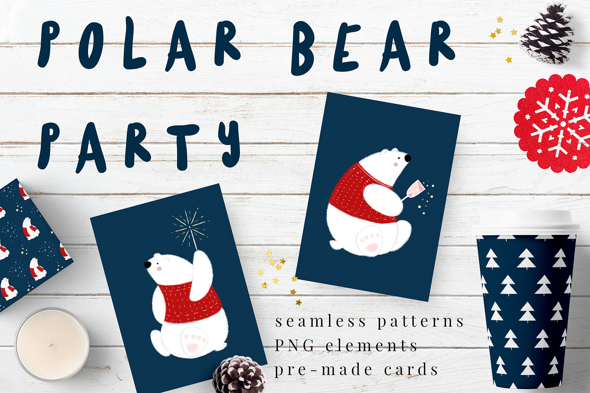 Polar bear party, a Pattern Graphic by Svyatoslava_M (Photo 1 of 7)