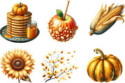 Watercolor Autumn Golden Harvest PNG, an Illustration by Designking (Thumbnail 3 of 4)