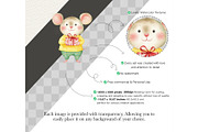 Mouse Clipart Watercolor PNG, an Animal Illustration by CharmClipart (Thumbnail 8 of 8)