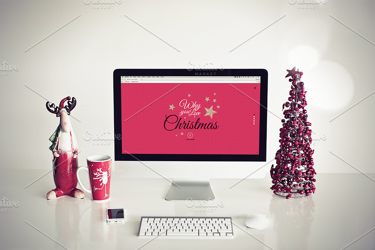 ❄ Christmas ❄ 4 photo mockups, a Mac Mockup by show it better (Photo 2 of 4)