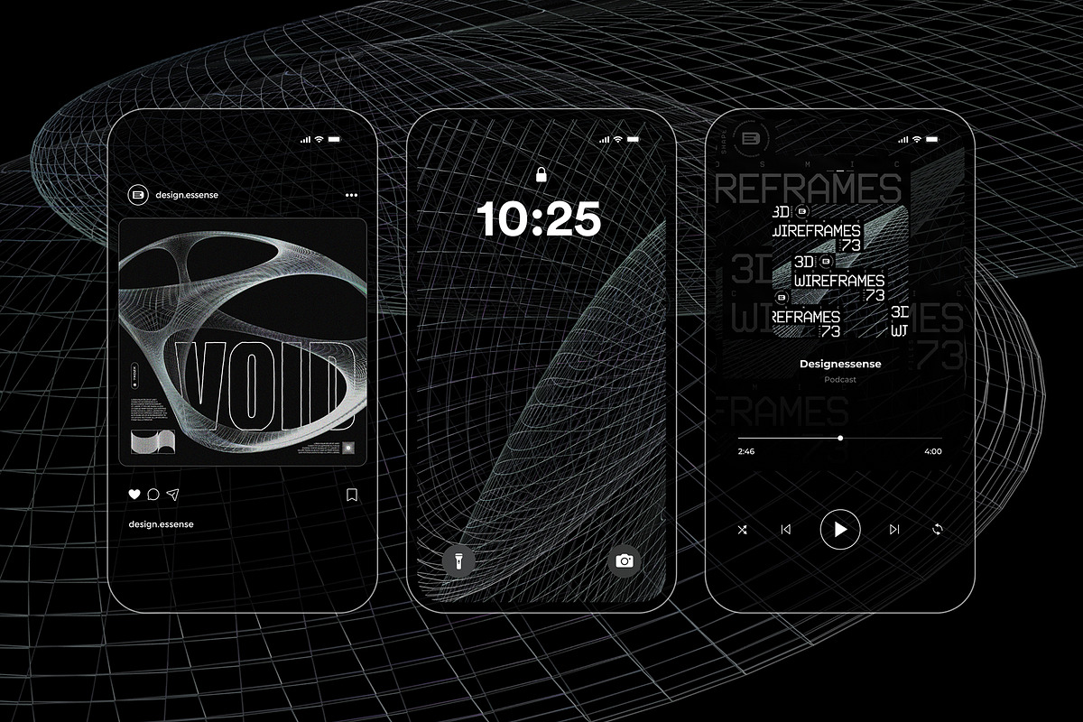 3D Chrome Wireframes - 73 shapes, an Object Graphic by assetpro.design (Photo 5 of 12)