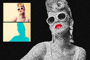 Text Portrait Photoshop Action preview 2