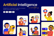 Animated Artificial Intelligence, a Technology Illustration by Brickclay (Thumbnail 1 of 4)