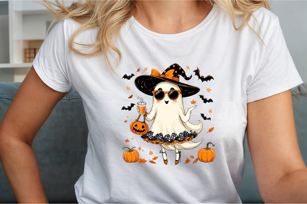 Cute Funny Ghost Pumpkin Halloween P, an Illustration by Sublimation Artist (Photo 9 of 9)