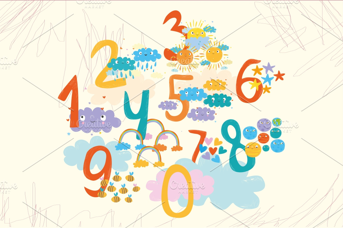 Cute sun and cloud, an Education Illustration by Lesya Skripak (Photo 6 of 6)