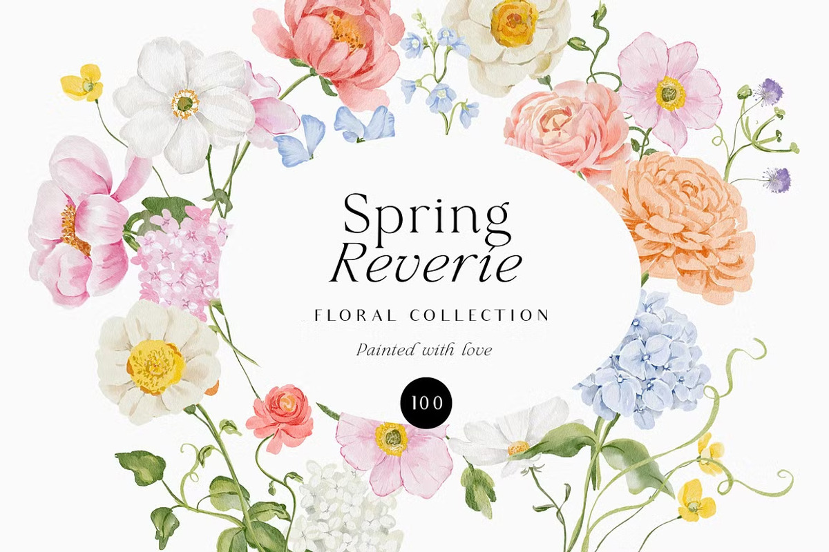 Watercolor Florals Graphics bundle, a Decorative Illustration by Grace Noboa Illustrations (Photo 13 of 20)