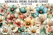 Whimsical Spring Flower Clipart, an Illustration by OK Design (Thumbnail 1 of 6)