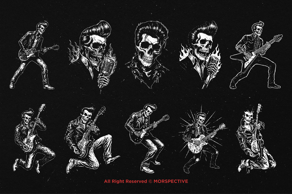 10 Bundle Dark Art Rockabilly Music, an Illustration by Morspective (Photo 6 of 7)
