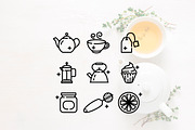 Teatime line icons, an Outline Icon by Lyolya Profitrolya (Thumbnail 2 of 2)