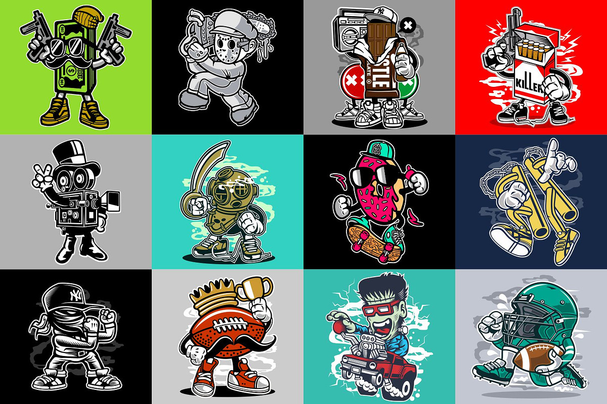 98 Cartoon Vector Bundle, an Illustration by roach_graphic (Photo 8 of 15)