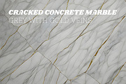 Cracked Grey Gold Concrete Marble, a Texture Graphic by UniqueMe (Thumbnail 2 of 9)
