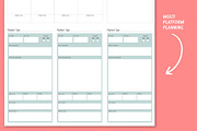 Printable Social Media Planner, a Stationery Template by Bella+Sophia Creative (Thumbnail 3 of 4)