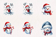 Christmas Snowman PNG, a Seasonal Illustration by CreationArt (Thumbnail 3 of 7)