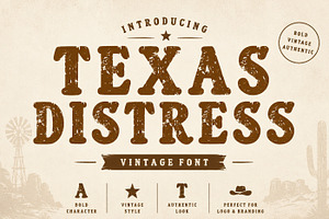 Texas Distress Vintage Font