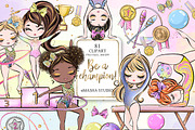Gymnastics Clipart, a Sport Illustration by Masha  Studio (Thumbnail 1 of 8)