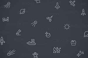 Space Thinline Icons