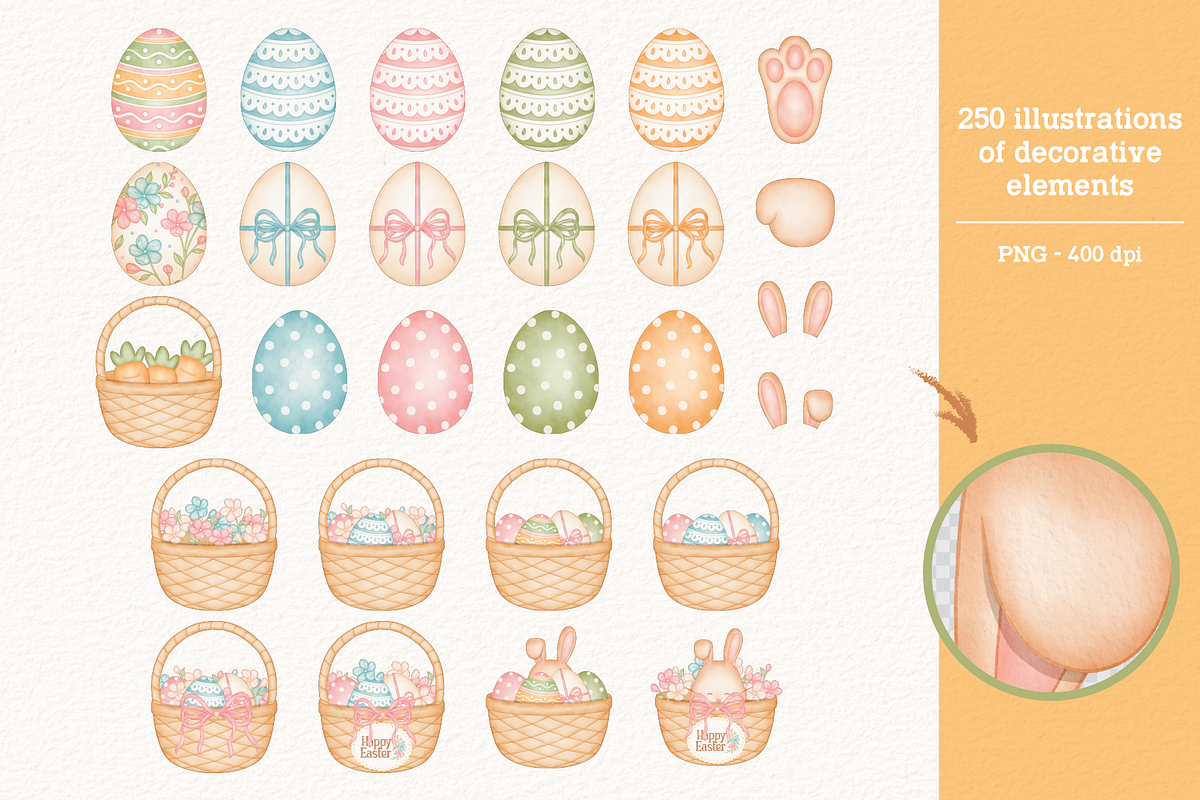 Easter Garden - Cliparts Set, a Seasonal Illustration by Estudio Daiane Barbosa (Photo 3 of 10)