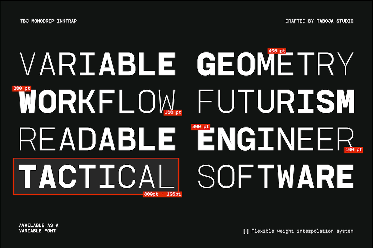 TBJ Monodrip Inktrap Monospace, a Sans Serif Font by Taboja Studio (Photo 6 of 15)