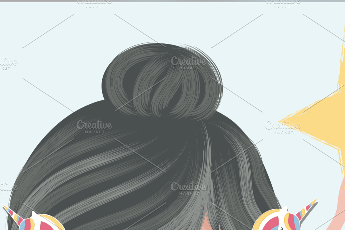 Set with cartoon girls - Cute girls, a Decorative Illustration by StudioLondon (Photo 7 of 12)