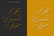 Auraliene Script Pro, a Script Font by Romiecreative (Thumbnail 7 of 12)