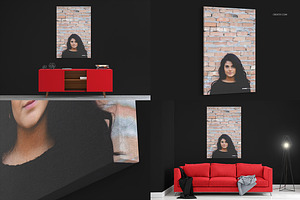 Canvas Print Many Sizes Mockup Set