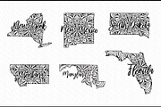 US States Map Bundle, a Graphic by CraftlabSVG (Thumbnail 5 of 12)