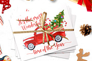Christmas Red Truck Sublimation, an Illustration by vivastarkids (Thumbnail 3 of 6)