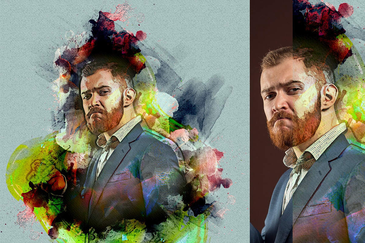 Watercolor Portrait Art, an Action Add-On by MRI STUDIO (Photo 14 of 15)
