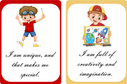 Positive Affirmation FlashCards Kids, a Card Template by DigitalsDesigns (Thumbnail 2 of 6)