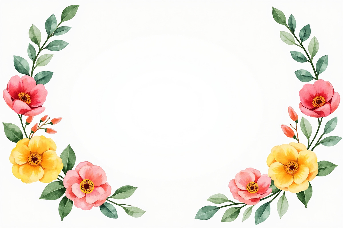 Bright Floral Watercolor Set, an Illustration by jahid234 (Photo 9 of 11)