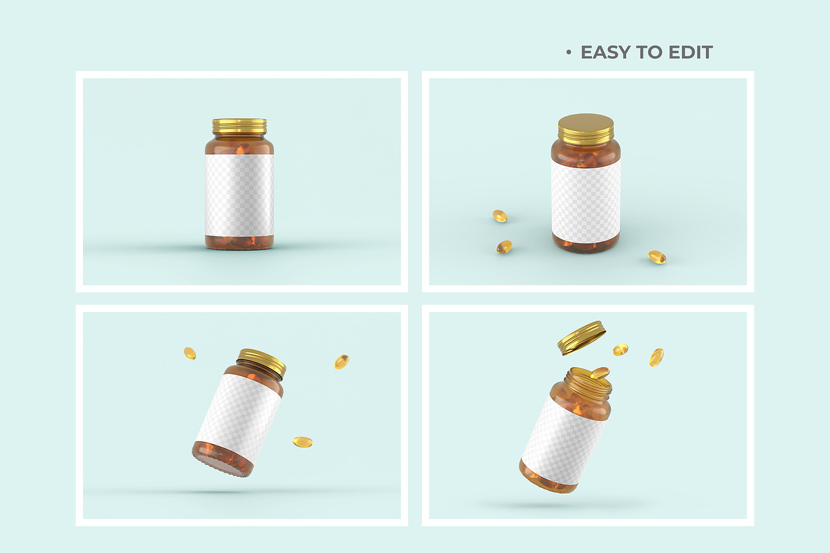 Fish Oil Bottle Mockup, a Packaging Mockup by Adstart (Photo 5 of 5)