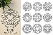 300 Vector Mandala Ornaments, a Decorative Illustration by pixaroma (Thumbnail 25 of 49)