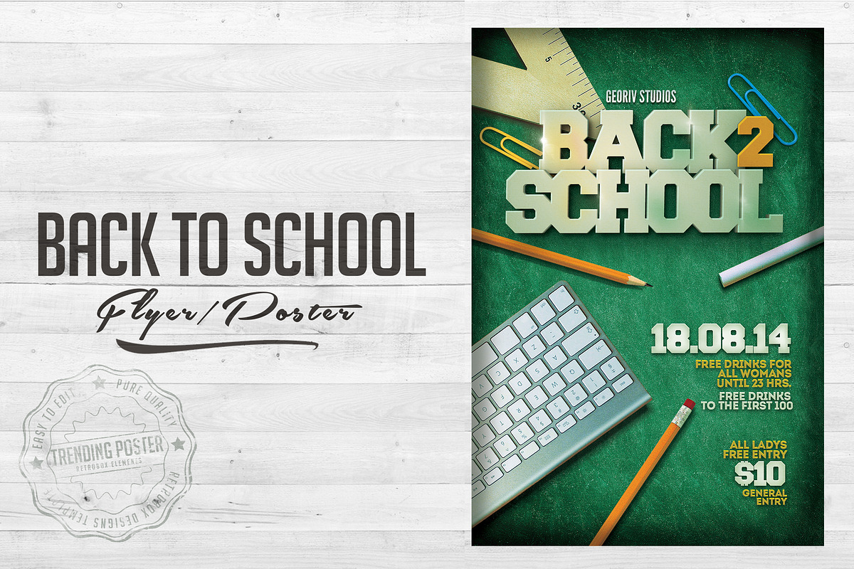 Back to School flyer poster, a Graphic by Graphicnugget