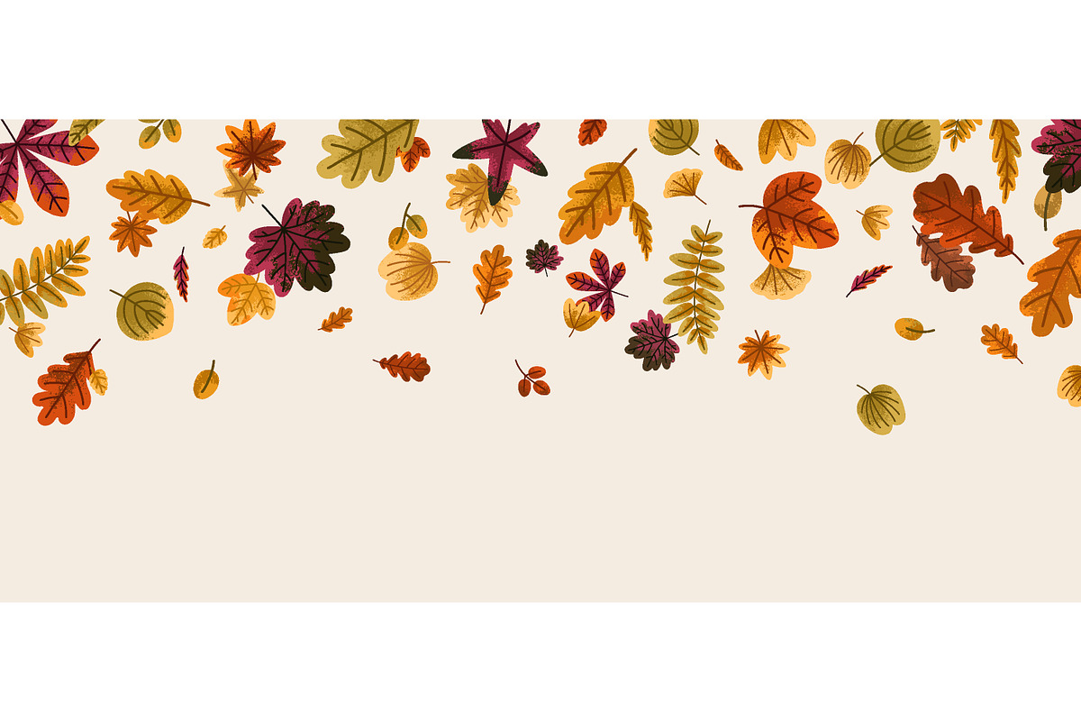Falling autumn leaves backgrounds, a Decorative Illustration by Good Studio (Photo 4 of 7)