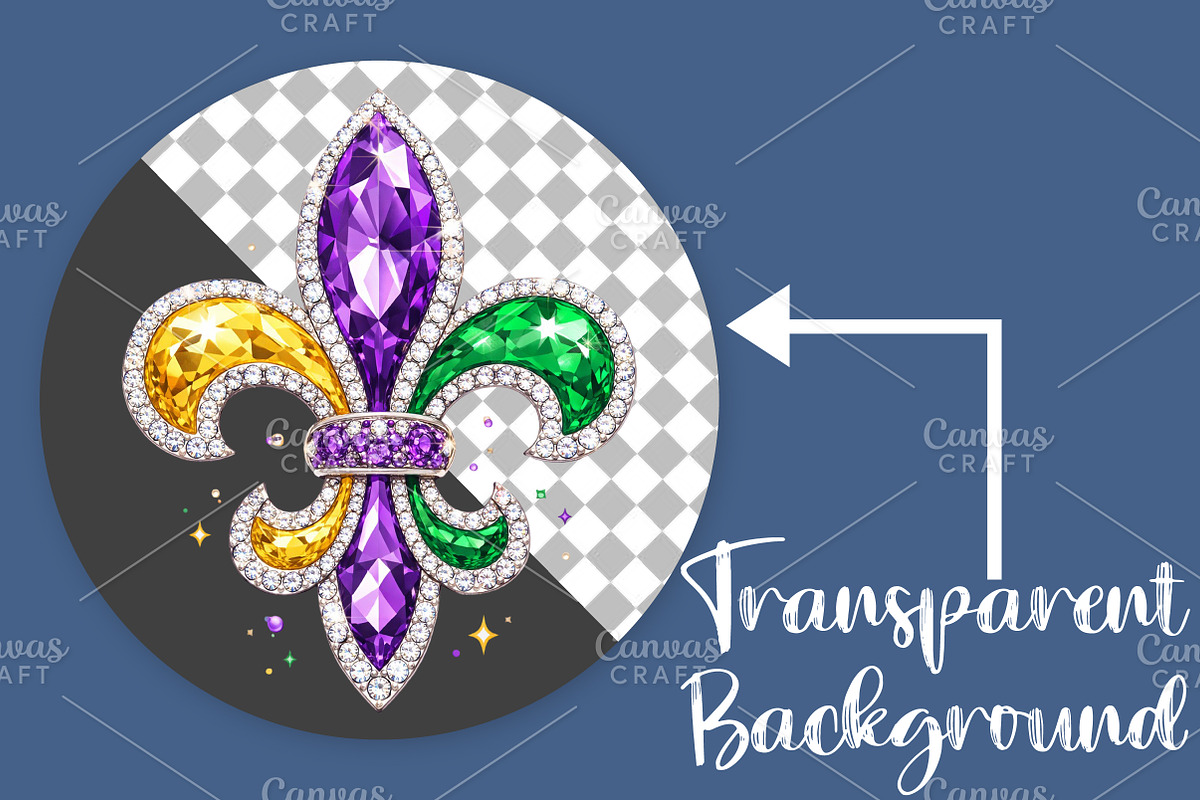Fleur De Lis Mardi Gras PNG, an Illustration by Canvas Craft (Photo 2 of 6)